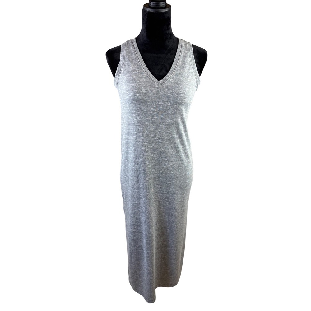 Paige Womens Gray V-Neck Sleeveless‎ Midi Dress Size XS
